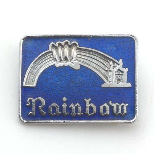 Vintage rainbow enamel - enamel, pin