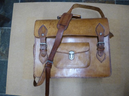 Vintage leather bag holdall - leather,