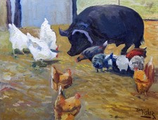 pig an chickens sow realistic