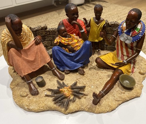 Large maasai figurine ngano - maasai,