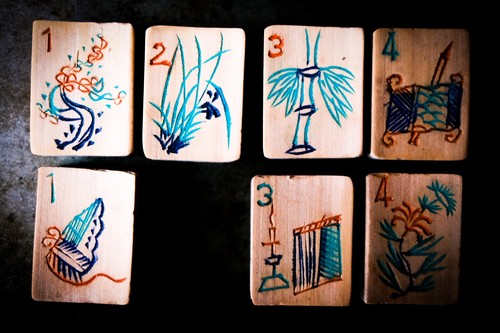 Vintage mahjong complete - mahjong,