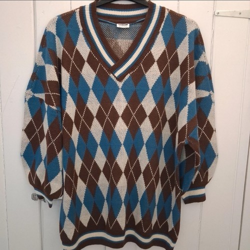 Noisy may argyle knit tunic - noisy,