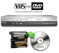 *Copy VHS To DVD* Philips DVDR3320V Recorder VCR Combo Working With Remote 