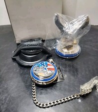 Franklin Mint Easy Rider Captain America Harley Davidson Chopper Pocket Watch