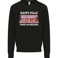 Happy Pills Antidepressants Dogs Mens Sweatshirt Jumper