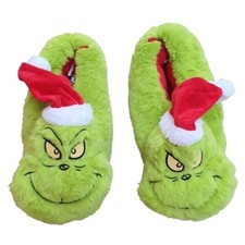 Grinch Ladies Mens Kids Slippers Cosy Warm Slip On Mules Indoor Home Xmas Shoes