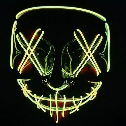 Led mask anonymous hacker - led,