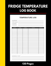 Fridge Temperature Log Book