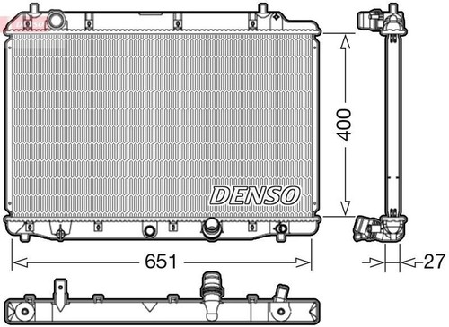 Denso engine cooling radiator - denso,
