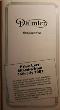 1981 DAIMLER SOVEREIGN, VANDEN PLAS, LIMOUSINE car sales brochure UK price list