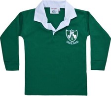 Ireland green National Team Rugby Long Sleeve Sports Jersey for Unisex Kids