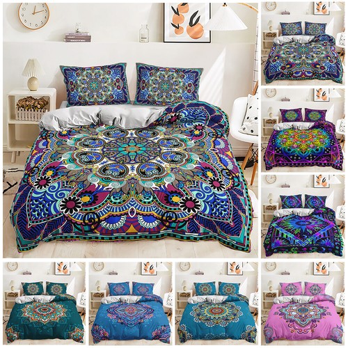 Mandala floral dark - floral, blue