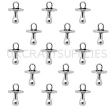 13mm Tibetan Silver Baby Dummy Charms Pendant Baby Jewellery Beading Charm