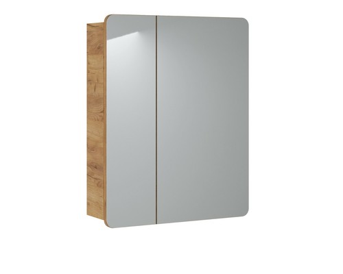 White gloss oak effect - oak, 600mm
