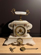 antique mantle clock with key