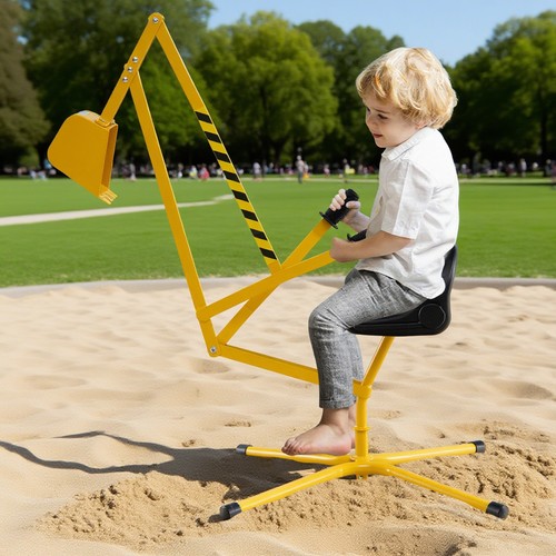 Kids ride sand digger - kids,
