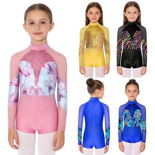 Girls gymnastics leotards long - girls,