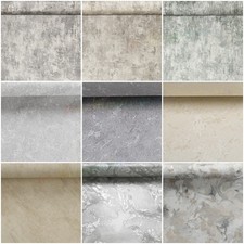 Industrial Concrete Texture Wallpaper Cove Metallic Stone Wall - Choose Colours
