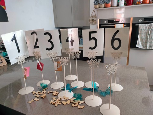 Butterfly tabe number holders - tabe,