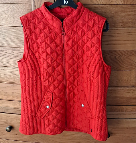 Joules women red quilted zip - women's,