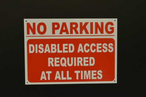 Parking disabled access - no,
