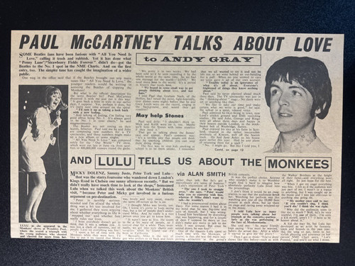 Paul mccartney lulu 1967 - lulu, |