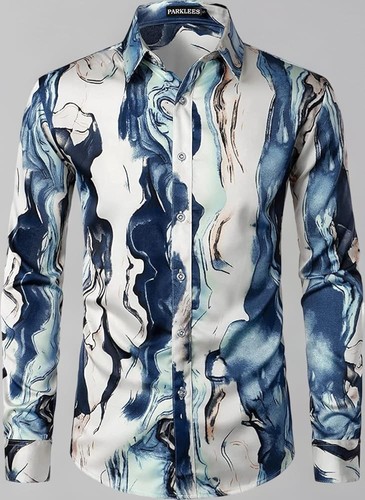 Parklees mens satin printed - xl,
