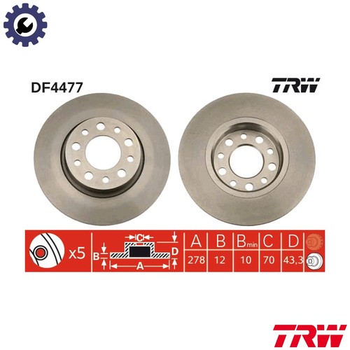 Brake disc df4477 for - 2x,
