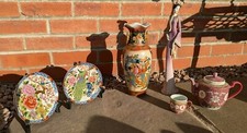 Bundle of Vintage Japanese & Chinese Imari Plate, Jug, Ornament, Tea Pot & Cup
