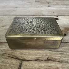 Vintage Brass States Express Tobacco Box – Ornate Decorative Collectible