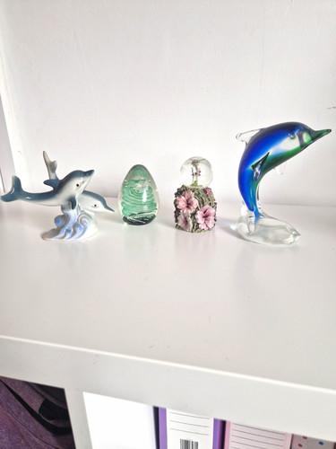 Dolphin glass crystal - glass/crystal, ornament