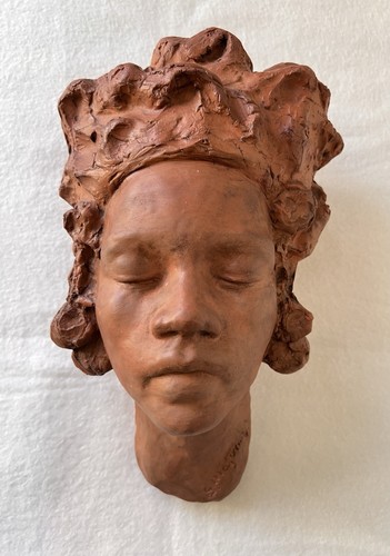 Sculpture wall mask - wall, woman