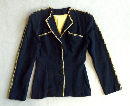 Vtg 1940s womens navy blue - vtg,