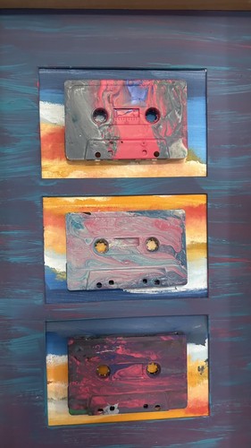 Unique abstract tapes - abstract, painting