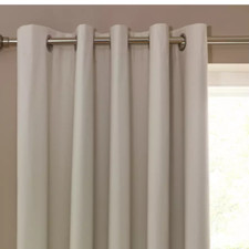 1 x Habitat Blackout Eyelet SINGLE DOOR Curtain - Cream - 168cm x 229cm