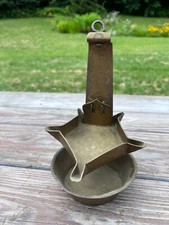 Earlier brass crusie lamp - crusie,