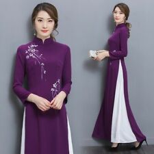 Lady Floral Long Dress Chinese