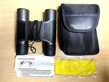 TCM FOLDING POCKET BINOCULARS 10 X 25 with CASE new cleaning cloth & instruction
