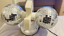 Double Disco Ball Twin Mirror Ball 32 Coloured LED Lamps