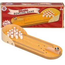 Tabletop Bowling Game Ten Pin Wooden Games Family Fun A to Z Classics Age 3+