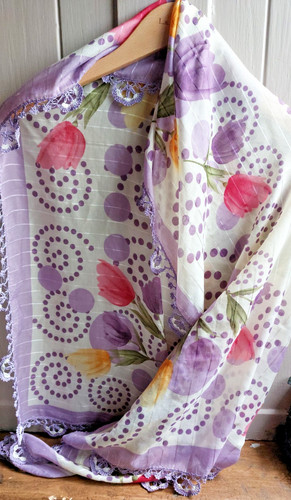 Vintage dutch tulips silk - vintage,
