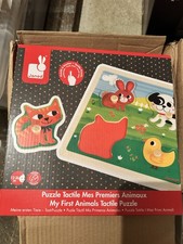 Janod Animal Themed Sensory And Tactile Puzzle for Toddlers