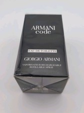 Armani Code Eau de Toilette Refillable Spray 50ml | Men (Slightly damaged box)