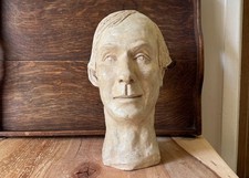 Contemporary Clay Bust Of Man