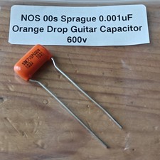 NOS 00s Sprague Orange Drop Cap Capacitor 0.001uF For Guitar Amps Etc