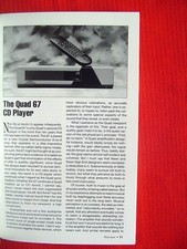 Quad 67 CD player review "the