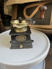 RARE ANTIQUE COFFEE GRINDER,No.0 KENRICK & SONS CAST IRON & BRASS CIRCA-1890.