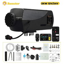 12V24V 2KW Diesel Air Heater Night Heater LCD Bluetooth For Car Tank Vent Camper