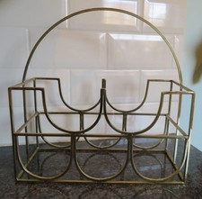 Rustic 5 Bottle Brass Wine