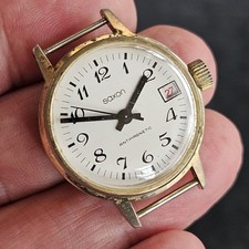 Saxon Vintage Date Watch Made in GDR Hand-Wind Working Well